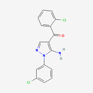 (5-Amino-1-(3-chlorophenyl)-1H-pyrazol-4-YL)(2-chlorophenyl)methanone