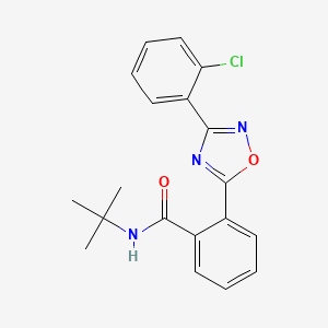 molecular formula C19H18ClN3O2 B1203215 N-叔丁基-2-[3-(2-氯苯基)-1,2,4-恶二唑-5-基]苯甲酰胺 