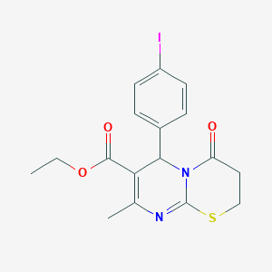 ethyl 6-(4-iodophenyl)-8-methyl-4-oxo-3,4-dihydro-2H,6H-pyrimido[2,1-b][1,3]thiazine-7-carboxylate