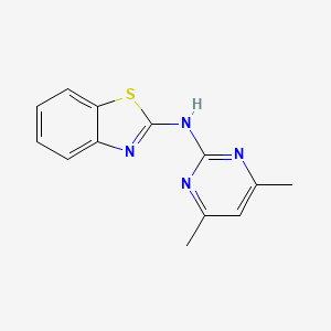 molecular formula C13H12N4S B1203217 N-(4,6-二甲基嘧啶-2-基)-1,3-苯并噻唑-2-胺 