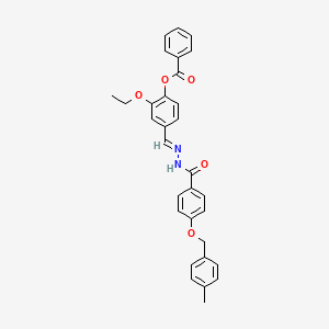 2-Ethoxy-4-(2-(4-((4-methylbenzyl)oxy)benzoyl)carbohydrazonoyl)phenyl benzoate