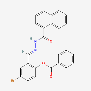 [4-bromo-2-[(E)-(naphthalene-1-carbonylhydrazinylidene)methyl]phenyl] benzoate