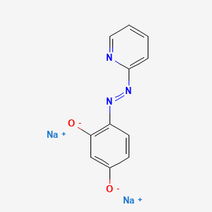 molecular formula C11H7N3Na2O2 B1203221 1,3-Benzenediol, 4-(2-pyridinylazo)-, disodium salt CAS No. 52722-53-9