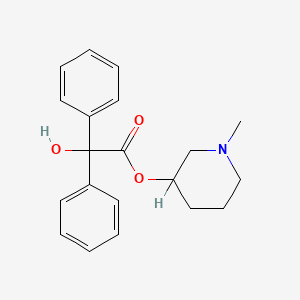 molecular formula C20H23NO3 B1203225 N-Methyl-3-piperidyl benzilate CAS No. 3321-80-0