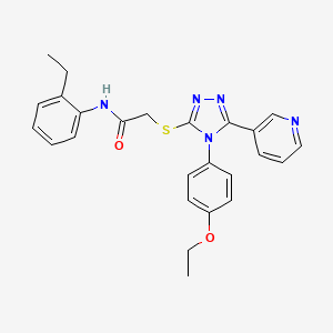 2-{[4-(4-ethoxyphenyl)-5-(pyridin-3-yl)-4H-1,2,4-triazol-3-yl]sulfanyl}-N-(2-ethylphenyl)acetamide