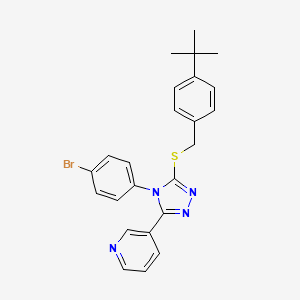 3-(4-(4-Bromophenyl)-5-((4-(tert-butyl)benzyl)thio)-4H-1,2,4-triazol-3-yl)pyridine