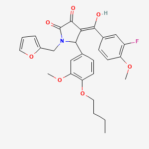 5-(4-Butoxy-3-methoxyphenyl)-4-(3-fluoro-4-methoxybenzoyl)-1-(2-furylmethyl)-3-hydroxy-1,5-dihydro-2H-pyrrol-2-one