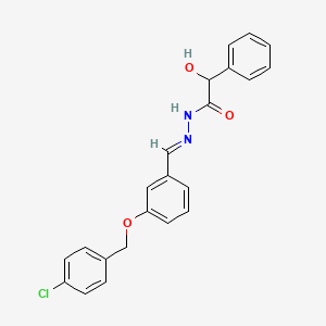 N'-(3-((4-Chlorobenzyl)oxy)benzylidene)-2-hydroxy-2-phenylacetohydrazide