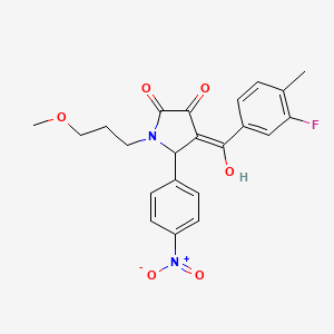 4-(3-Fluoro-4-methylbenzoyl)-3-hydroxy-1-(3-methoxypropyl)-5-(4-nitrophenyl)-1H-pyrrol-2(5H)-one