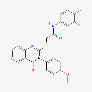 N-(3,4-Dimethylphenyl)-2-{[3-(4-methoxyphenyl)-4-oxo-3,4-dihydro-2-quinazolinyl]sulfanyl}acetamide