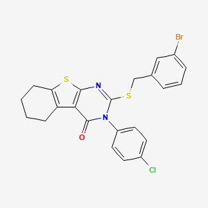 2-[(3-bromobenzyl)sulfanyl]-3-(4-chlorophenyl)-5,6,7,8-tetrahydro[1]benzothieno[2,3-d]pyrimidin-4(3H)-one