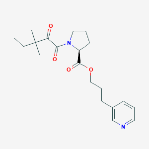 molecular formula C20H28N2O4 B120324 (S)-3-(吡啶-3-基)丙基 1-(3,3-二甲基-2-氧代戊酰)吡咯烷-2-羧酸酯 CAS No. 186452-09-5
