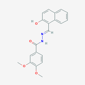 molecular formula C20H18N2O4 B12032414 N'-[(E)-(2-hydroxy-1-naphthyl)methylidene]-3,4-dimethoxybenzohydrazide 