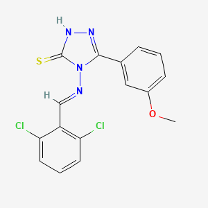 4-((2,6-Dichlorobenzylidene)amino)-5-(3-methoxyphenyl)-4H-1,2,4-triazole-3-thiol