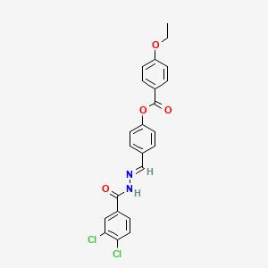 4-(2-(3,4-Dichlorobenzoyl)carbohydrazonoyl)phenyl 4-ethoxybenzoate