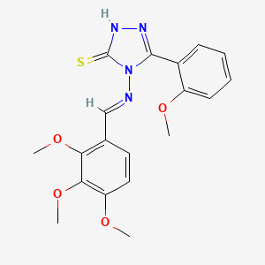 5-(2-methoxyphenyl)-4-{[(E)-(2,3,4-trimethoxyphenyl)methylidene]amino}-4H-1,2,4-triazole-3-thiol