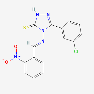 5-(3-Chlorophenyl)-4-((2-nitrobenzylidene)amino)-4H-1,2,4-triazole-3-thiol