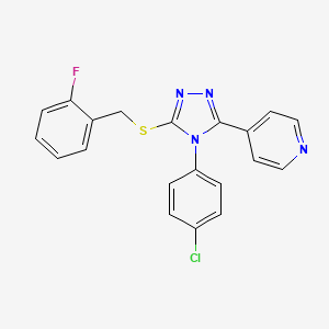 4-(4-Chlorophenyl)-3-[(2-fluorophenyl)methylthio]-5-(4-pyridyl)-1,2,4-triazole