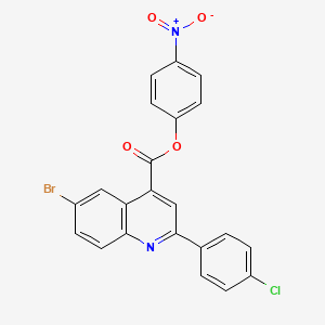 4-Nitrophenyl 6-bromo-2-(4-chlorophenyl)quinoline-4-carboxylate