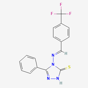 5-Phenyl-4-((4-(trifluoromethyl)benzylidene)amino)-4H-1,2,4-triazole-3-thiol