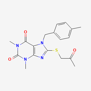 1,3-dimethyl-7-(4-methylbenzyl)-8-[(2-oxopropyl)sulfanyl]-3,7-dihydro-1H-purine-2,6-dione