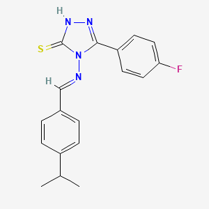 5-(4-Fluorophenyl)-4-((4-isopropylbenzylidene)amino)-4H-1,2,4-triazole-3-thiol