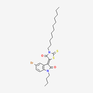 5-(5-Bromo-1-butyl-2-oxoindolin-3-ylidene)-3-dodecyl-2-thioxothiazolidin-4-one