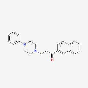 molecular formula C23H24N2O B12032760 1-(2-Naphthyl)-3-(4-phenyl-1-piperazinyl)-1-propanone CAS No. 160449-77-4