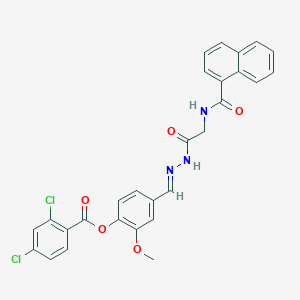 2-Meo-4-(2-((1-naphthoylamino)AC)carbohydrazonoyl)phenyl 2,4-dichlorobenzoate