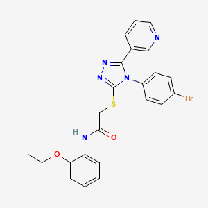 molecular formula C23H20BrN5O2S B12032819 2-{[4-(4-bromophenyl)-5-(pyridin-3-yl)-4H-1,2,4-triazol-3-yl]sulfanyl}-N-(2-ethoxyphenyl)acetamide CAS No. 477330-03-3