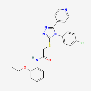 2-{[4-(4-chlorophenyl)-5-(pyridin-4-yl)-4H-1,2,4-triazol-3-yl]sulfanyl}-N-(2-ethoxyphenyl)acetamide