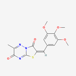 6-Methyl-2-(3,4,5-trimethoxybenzylidene)-2H-thiazolo[3,2-b][1,2,4]triazine-3,7-dione