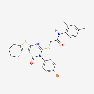 2-{[3-(4-bromophenyl)-4-oxo-3,4,5,6,7,8-hexahydro[1]benzothieno[2,3-d]pyrimidin-2-yl]sulfanyl}-N-(2,4-dimethylphenyl)acetamide