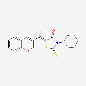 5-(2H-Chromen-3-ylmethylene)-3-cyclohexyl-2-thioxo-1,3-thiazolidin-4-one