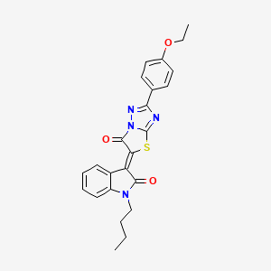 5-(1-Butyl-2-oxoindolin-3-ylidene)-2-(4-ethoxyphenyl)thiazolo[3,2-b][1,2,4]triazol-6(5H)-one