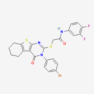 2-{[3-(4-bromophenyl)-4-oxo-3,4,5,6,7,8-hexahydro[1]benzothieno[2,3-d]pyrimidin-2-yl]sulfanyl}-N-(3,4-difluorophenyl)acetamide