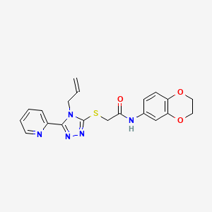 N-(2,3-dihydro-1,4-benzodioxin-6-yl)-2-{[4-(prop-2-en-1-yl)-5-(pyridin-2-yl)-4H-1,2,4-triazol-3-yl]sulfanyl}acetamide