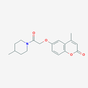 molecular formula C18H21NO4 B1203298 4-甲基-6-[2-(4-甲基-1-哌啶基)-2-氧代乙氧基]-1-苯并吡喃-2-酮 