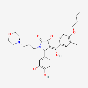 4-(4-Butoxy-3-methylbenzoyl)-3-hydroxy-5-(4-hydroxy-3-methoxyphenyl)-1-[3-(4-morpholinyl)propyl]-1,5-dihydro-2H-pyrrol-2-one