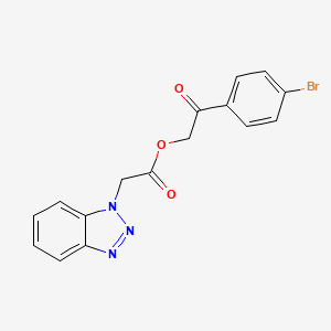 2-(4-bromophenyl)-2-oxoethyl 1H-benzotriazol-1-ylacetate