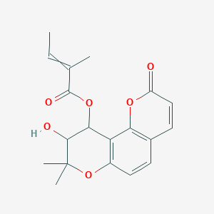 molecular formula C19H20O6 B1203306 Qianhucoumarin A 