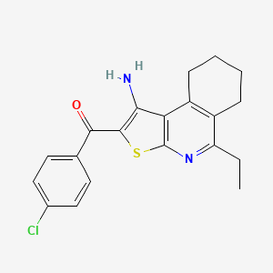 (1-Amino-5-ethyl-6,7,8,9-tetrahydrothieno[2,3-c]isoquinolin-2-yl)(4-chlorophenyl)methanone