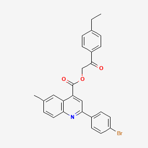 2-(4-Ethylphenyl)-2-oxoethyl 2-(4-bromophenyl)-6-methylquinoline-4-carboxylate