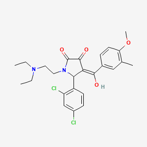 5-(2,4-Dichlorophenyl)-1-[2-(diethylamino)ethyl]-3-hydroxy-4-(4-methoxy-3-methylbenzoyl)-1,5-dihydro-2H-pyrrol-2-one