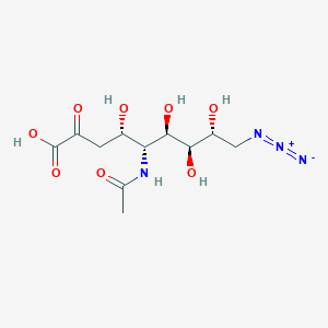 molecular formula C11H18N4O8 B1203313 5-乙酰氨基-9-叠氮-3,5,9-三脱氧-D-甘油-D-半乳-2-壬酮糖酸 CAS No. 76487-51-9