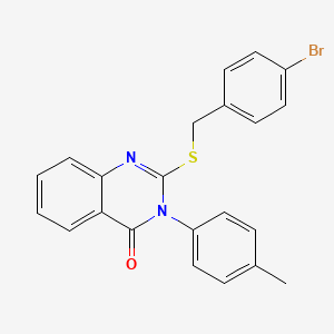 2-((4-Bromobenzyl)thio)-3-(4-methylphenyl)-4(3H)-quinazolinone