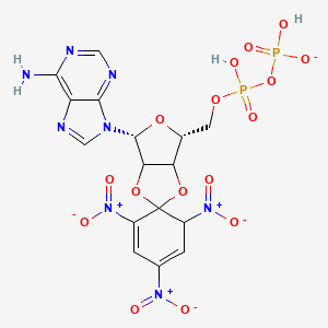 molecular formula C16H15N8O16P2- B1203314 2',3' O-(2,4,6-trinitrophenyl)adenosine 5'-diphosphate CAS No. 77450-67-0