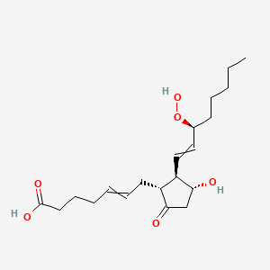 molecular formula C20H32O6 B1203317 7-[(1R,2R,3R)-2-[(3S)-3-hydroperoxyoct-1-enyl]-3-hydroxy-5-oxocyclopentyl]hept-5-enoic acid 