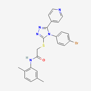 2-{[4-(4-bromophenyl)-5-(pyridin-4-yl)-4H-1,2,4-triazol-3-yl]sulfanyl}-N-(2,5-dimethylphenyl)acetamide