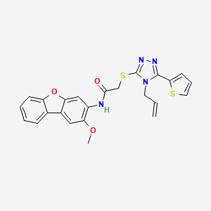 2-{[4-Allyl-5-(2-thienyl)-4H-1,2,4-triazol-3-yl]sulfanyl}-N-(2-methoxydibenzo[b,d]furan-3-yl)acetamide